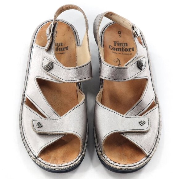 FINN COMFORT Santorin Slingback Wedge Sandals - Picture 3 of 7